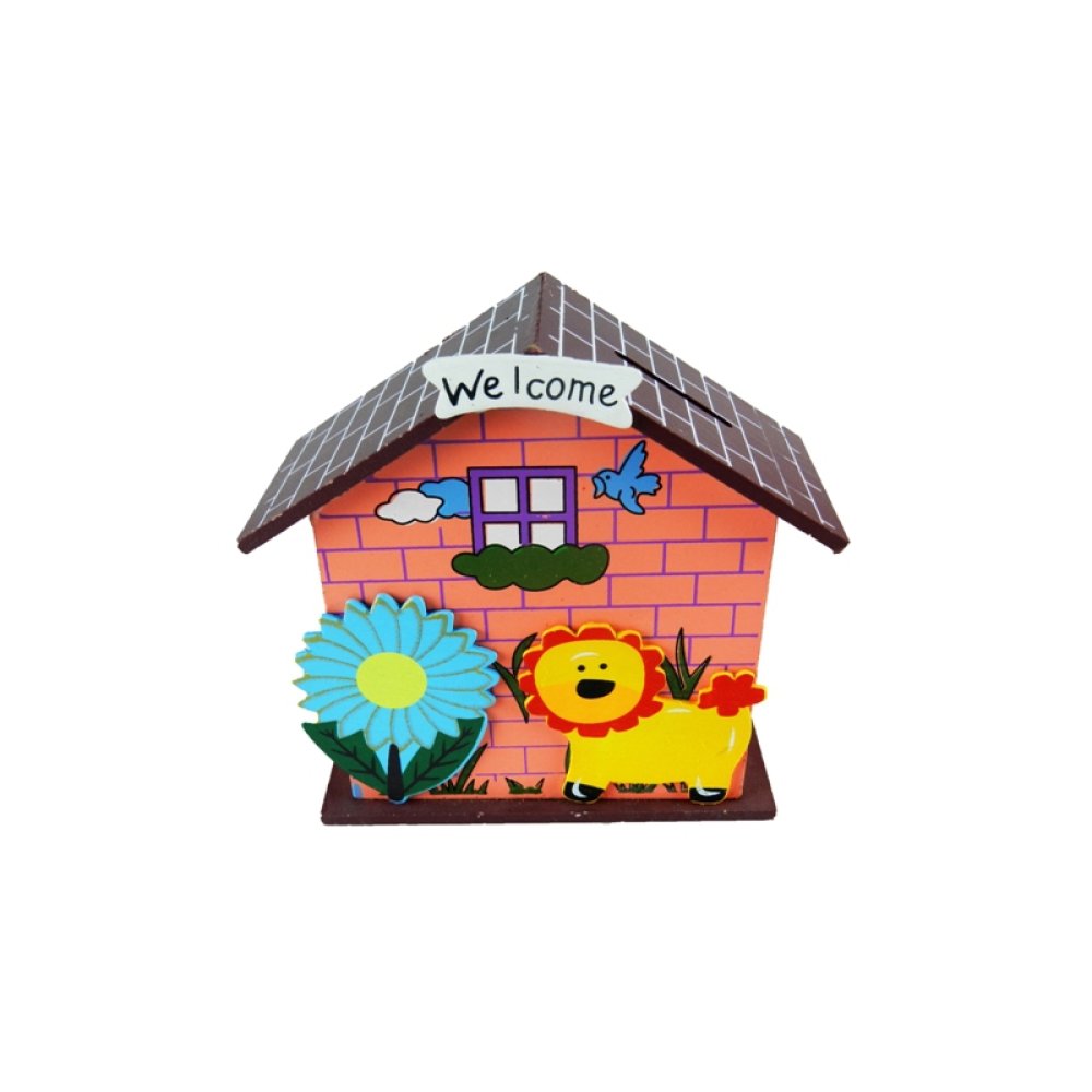 Wholesale Large Wooden House Piggy Bank