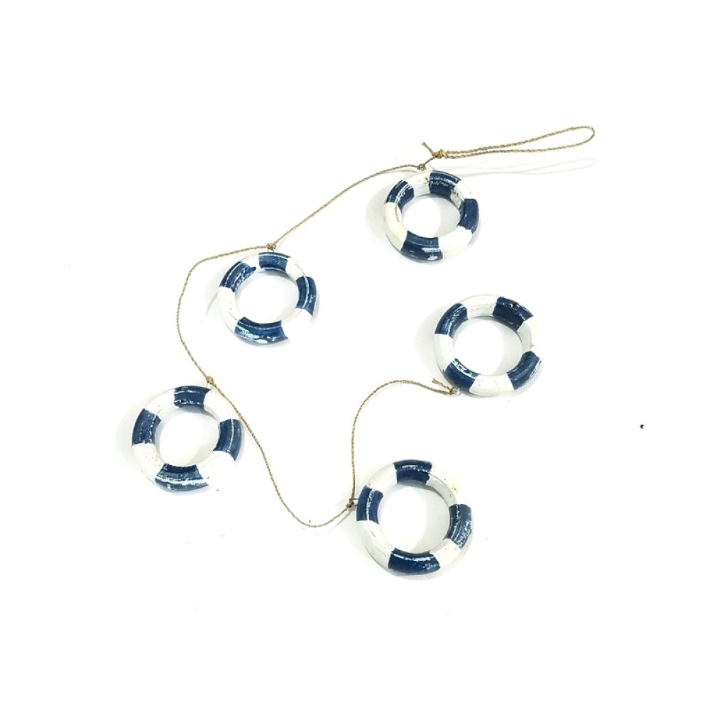 Wholesale Life Buoy Wooden Hanging Ornament