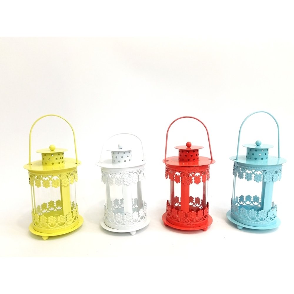 Wholesale Floral Colorful Metal Oil Lamp Candle Holder