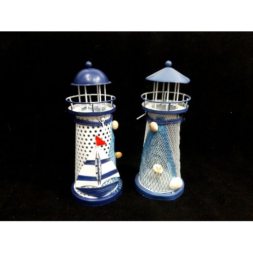 Wholesale Lighthouse Metal Candle Holder 18 cm