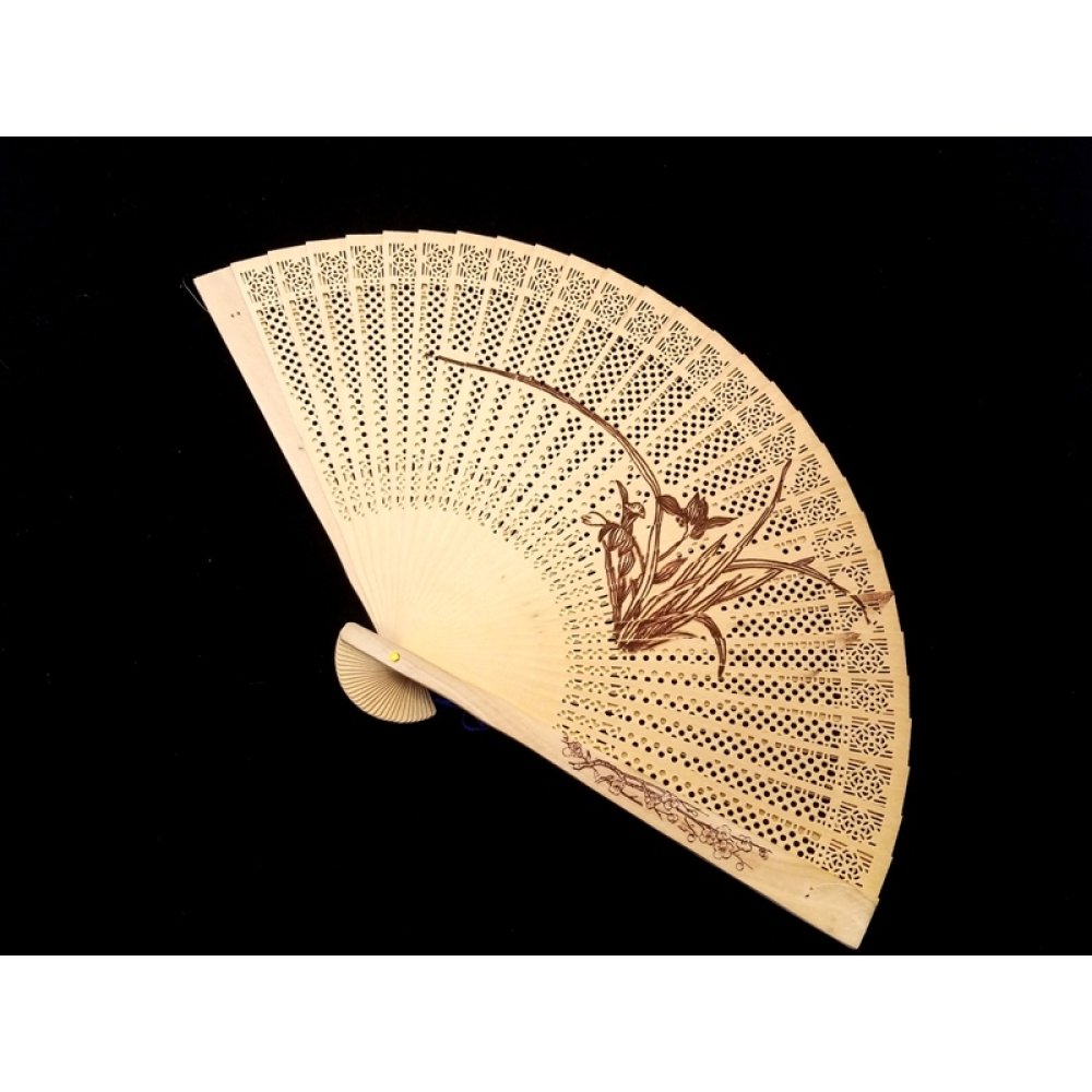 Wholesale Patterned Wood Fan