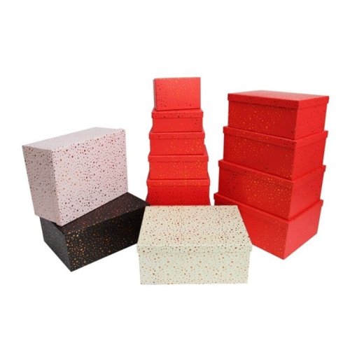 Wholesale Patterned Nested 10 Pcs Gift Boxes