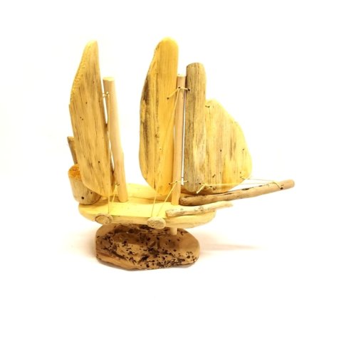 Wholesale Natural Made Rustic Sailboat Trinket