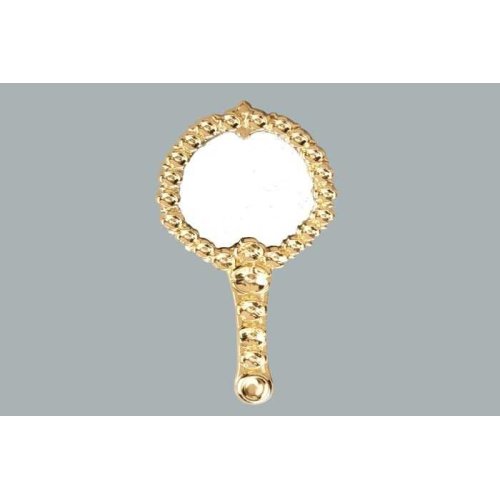 Gold Color Mirror For Wholesale Hand Held Floral Wedding Candy
