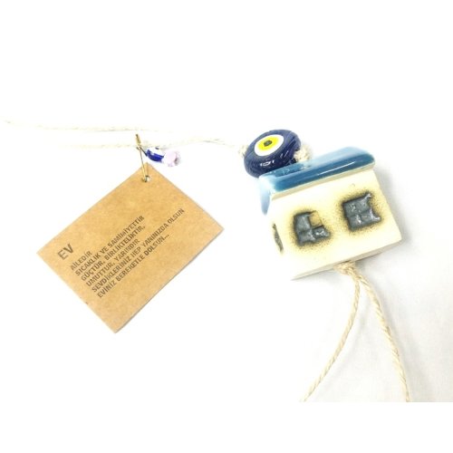 Wholesale House Shaped Evil Eye Beads Wall Ornament