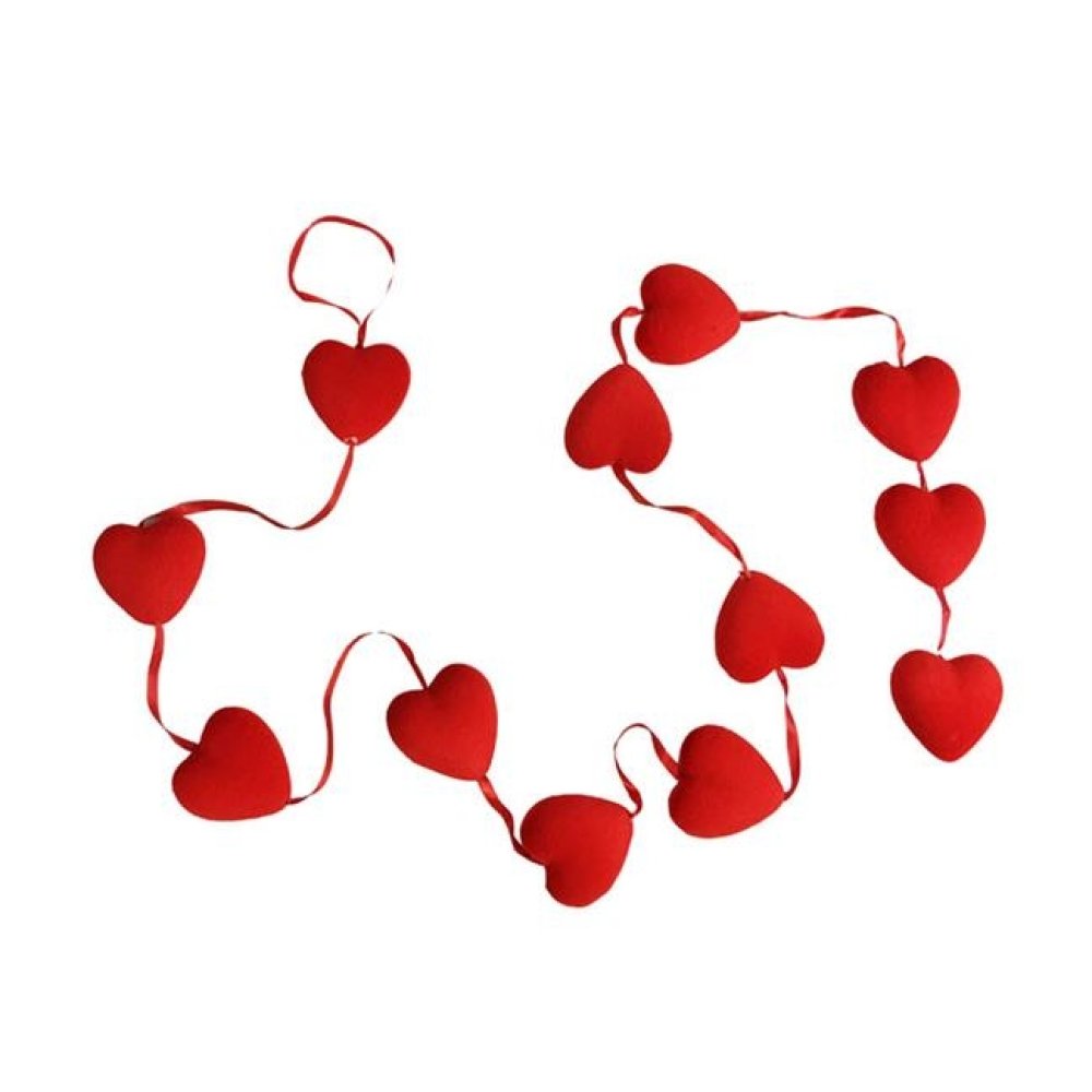 Wholesale Flock Plated Heart Ornaments with 12 Threads