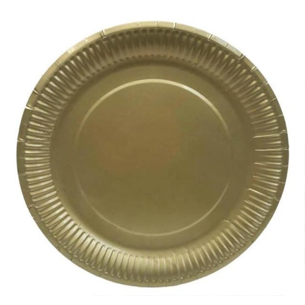 Wholesale Silver Gold Color Patternless Cardboard Plate