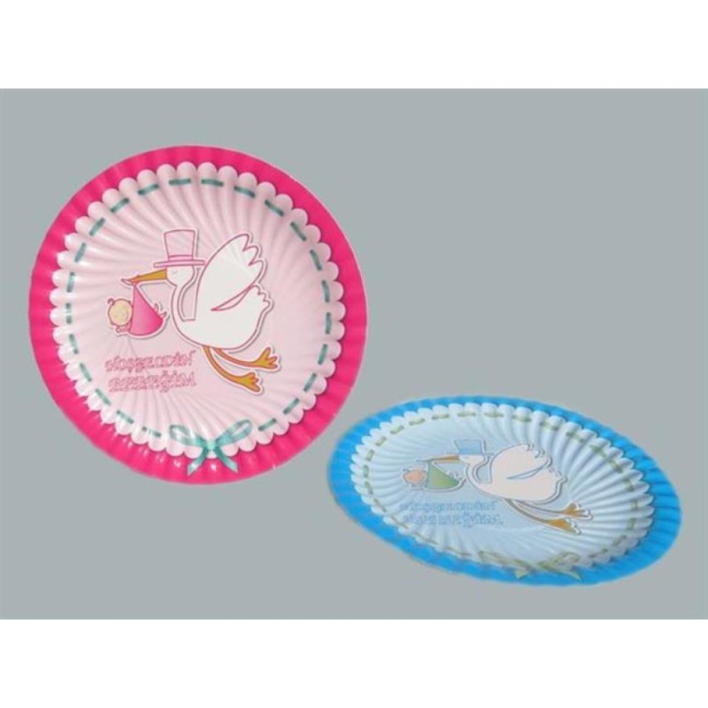 Wholesale Welcome Baby Cardboard Plate 23 cm
