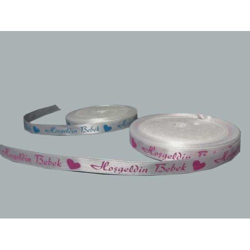 Wholesale Welcome Baby Written Satin Ribbon