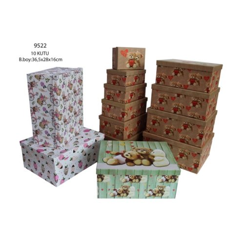 Wholesale 10 Nested Cardboard Gift Box