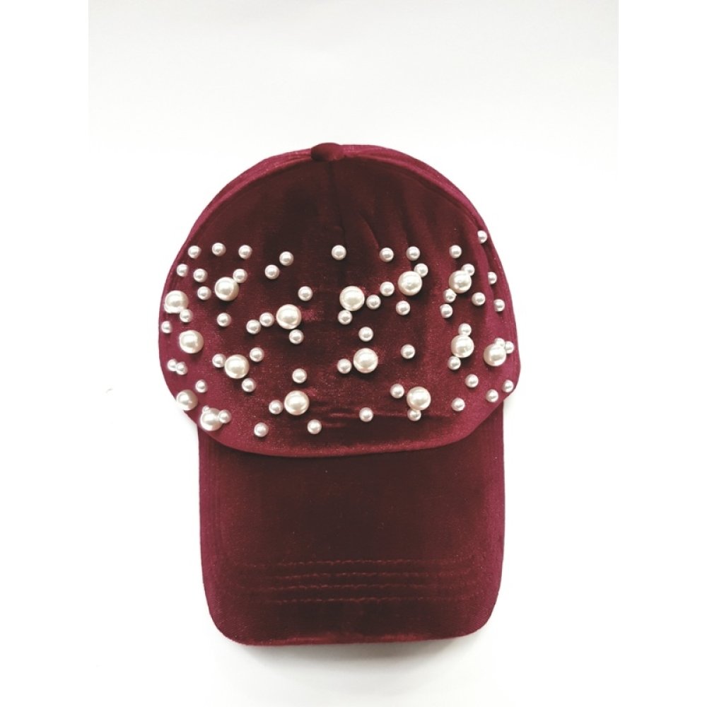Wholesale Pearl Embroidered Winter Cap Hat