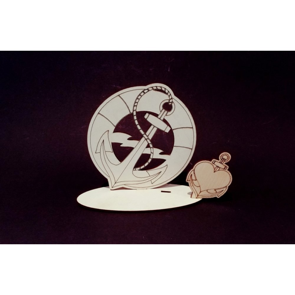 Wholesale Name Writable Wooden Laser Cut Anchor