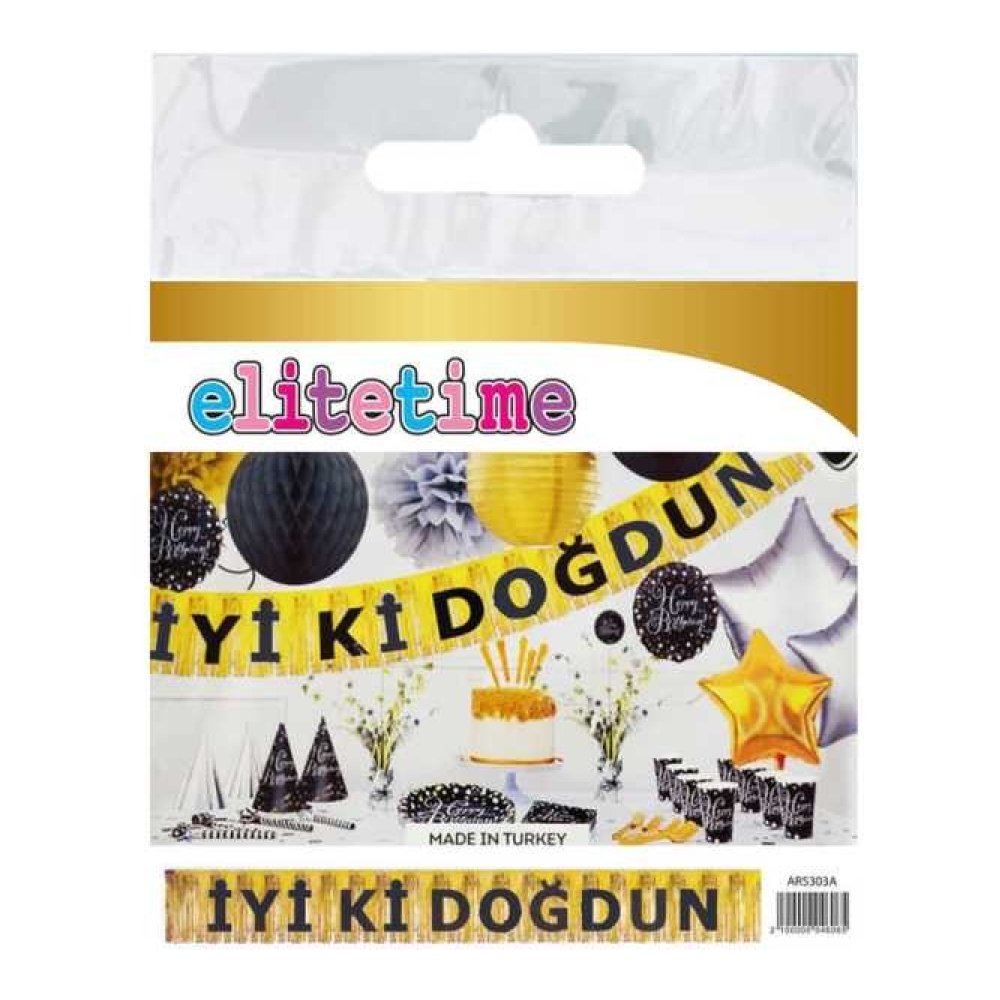 Wholesale Happy Birthday Metallized Banner With Tassels