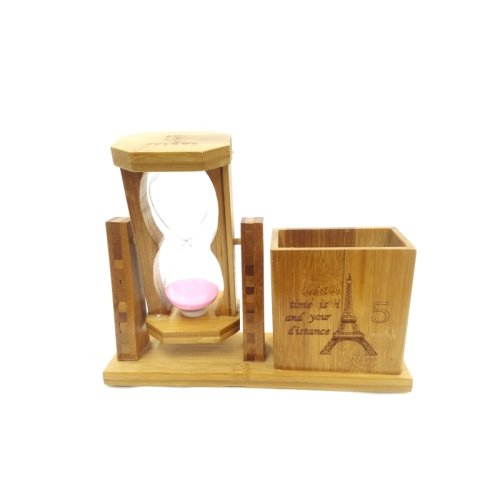 Wholesale Wooden Hourglass With Pen Holder