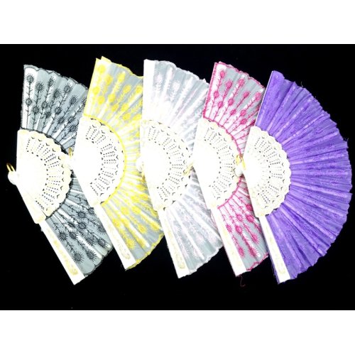 Wholesale Quality Colorful Sequin White Fan