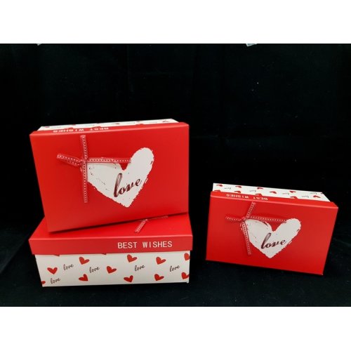 Wholesale Heart Patterned Gift Boxes 3 pcs