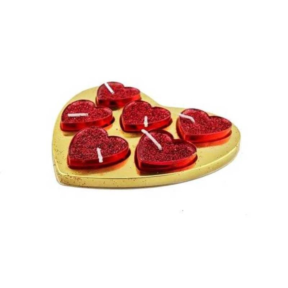 Wholesale Heart Shaped Glittery Candle with Heart Box