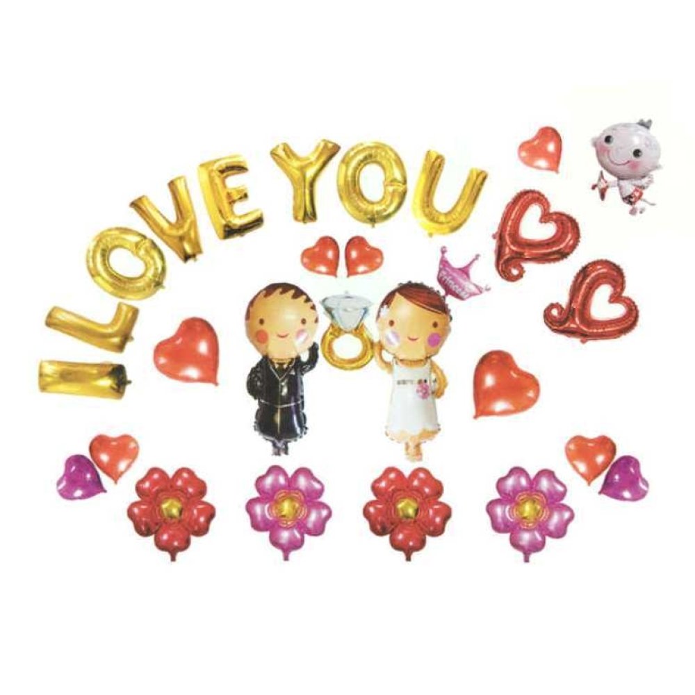 Wholesale Heart Bride Groom Foil Balloon Set