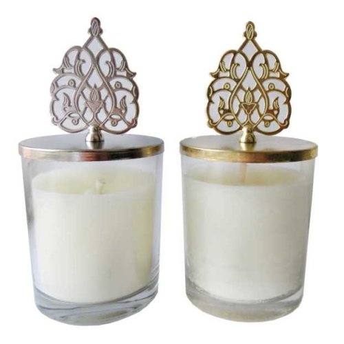 Wholesale Lid Glass Cup Candle Holder Wedding Candy