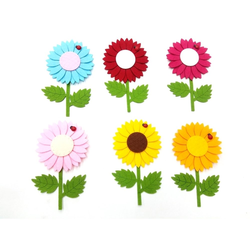 Wholesale Felt Moon Flower Magnet