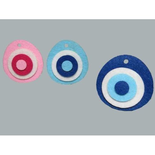 Wholesale Felt Evil Eye Beads Baby And Circumcision Candy Consumables 50 Pcs