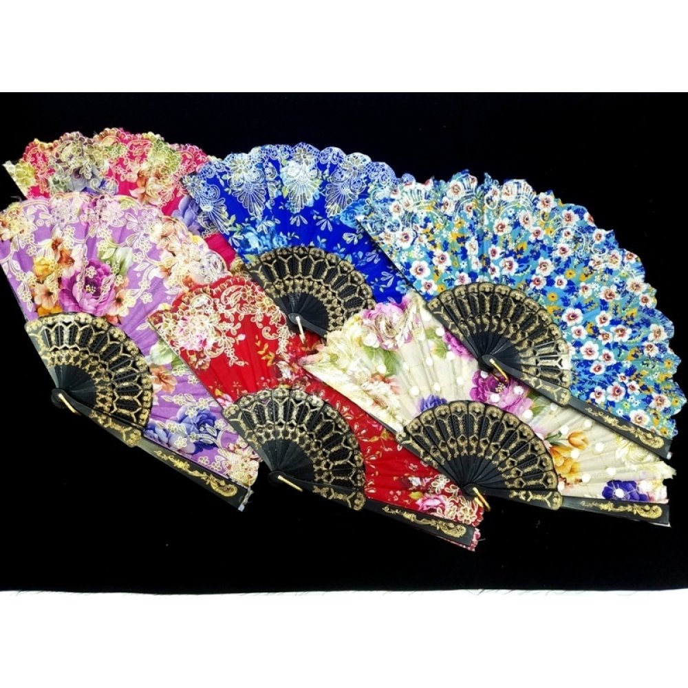 Wholesale Carved Edges Color Fan