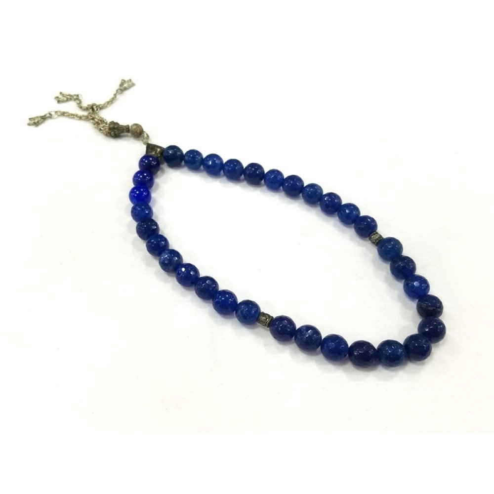 Wholesale Cut Blue Agate Rosary