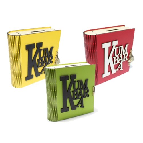 Wholesale Book Look Locked Wooden Piggy Bank