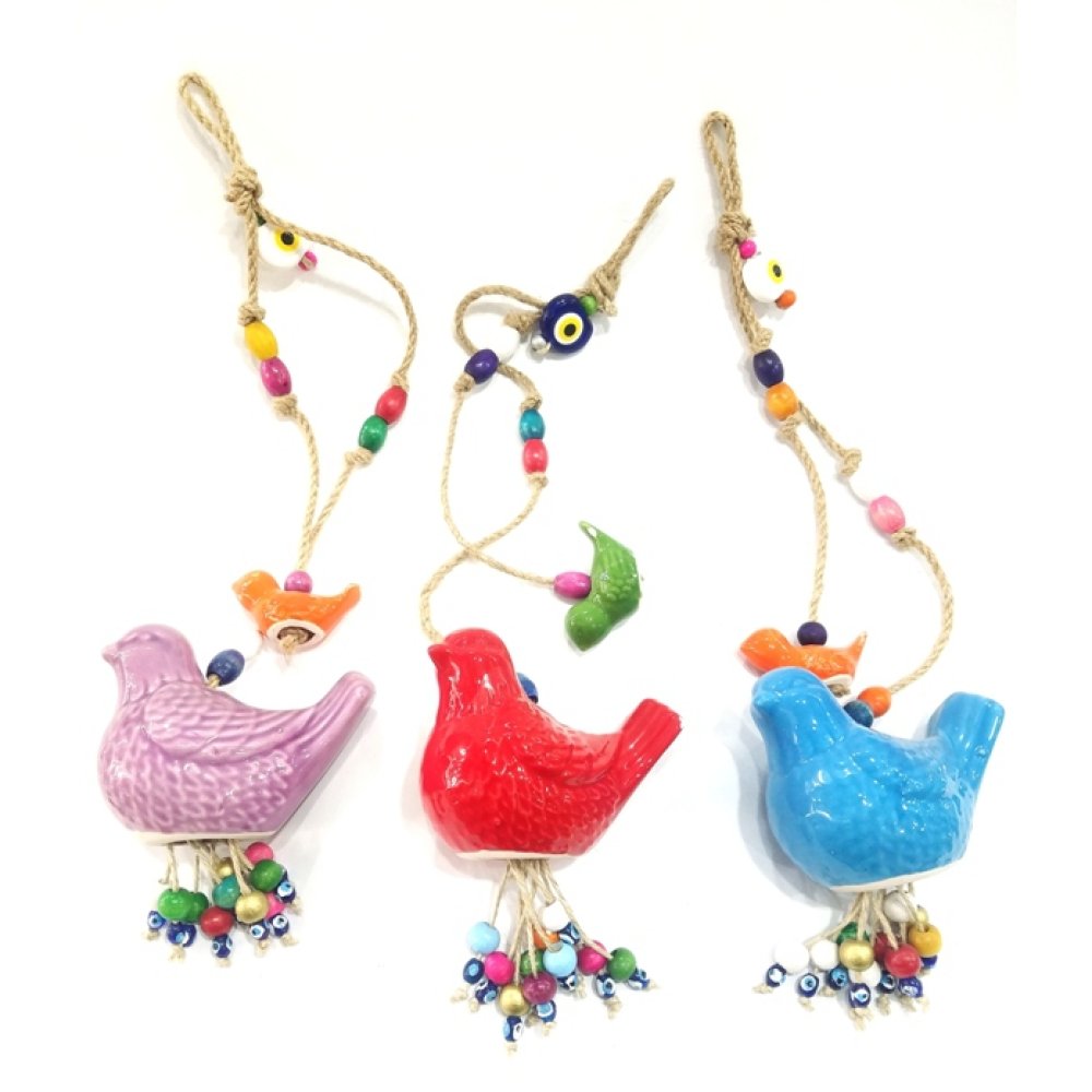 Wholesale Bird Shaped Ceramic Hanging Ornament