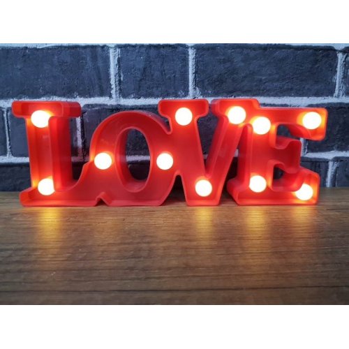 Wholesale Led Lighted Battery Love Lettering Trinket