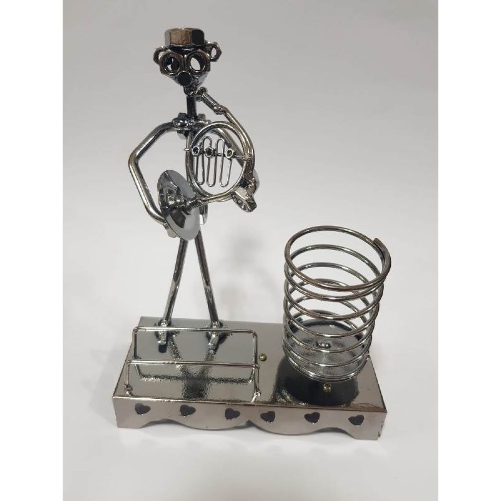 Wholesale Metal Man Pen Holder Wind Up Musical