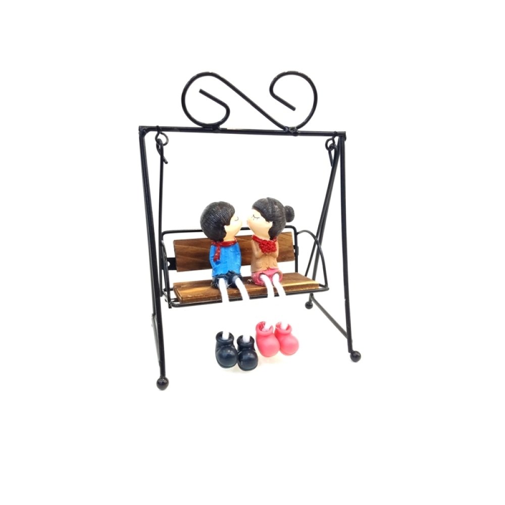 Wholesale Metal Swing Kissing Lover Figurines