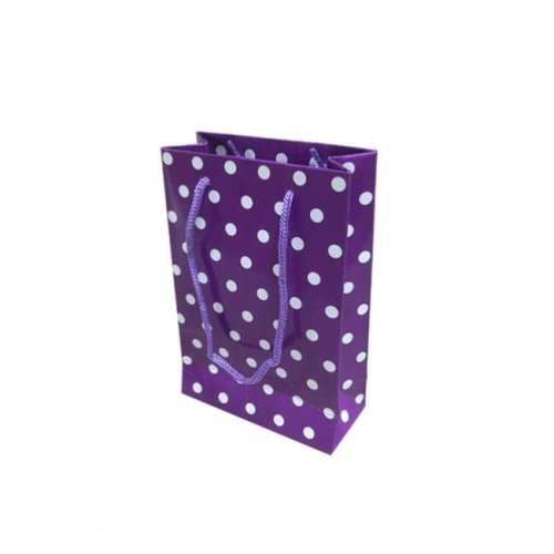 Wholesale Tiny Size Polka Dot Cardboard Gift Bag 12x17