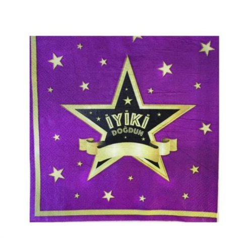 Wholesale Purple Color Birthday Napkins