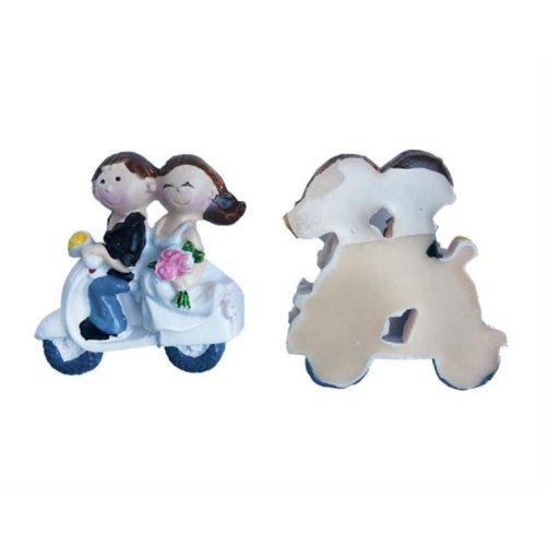 Wholesale Bride Groom Wedding Candy Decoration Material on Motorcycle