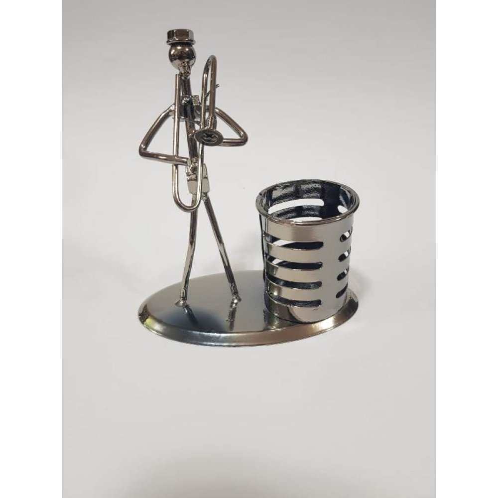 Wholesale Decorative Metal Pen Holder Trinket Playing Musical Instrument
