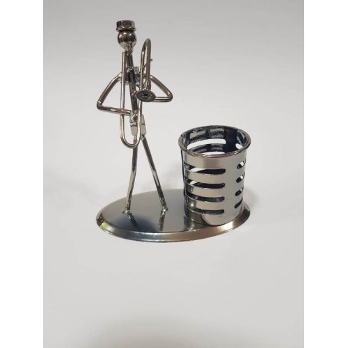 Wholesale Decorative Metal Pen Holder Trinket Playing Musical Instrument