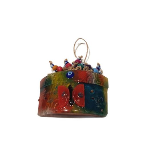 Wholesale Evil Eye Beaded Flower Pot Wall Ornament