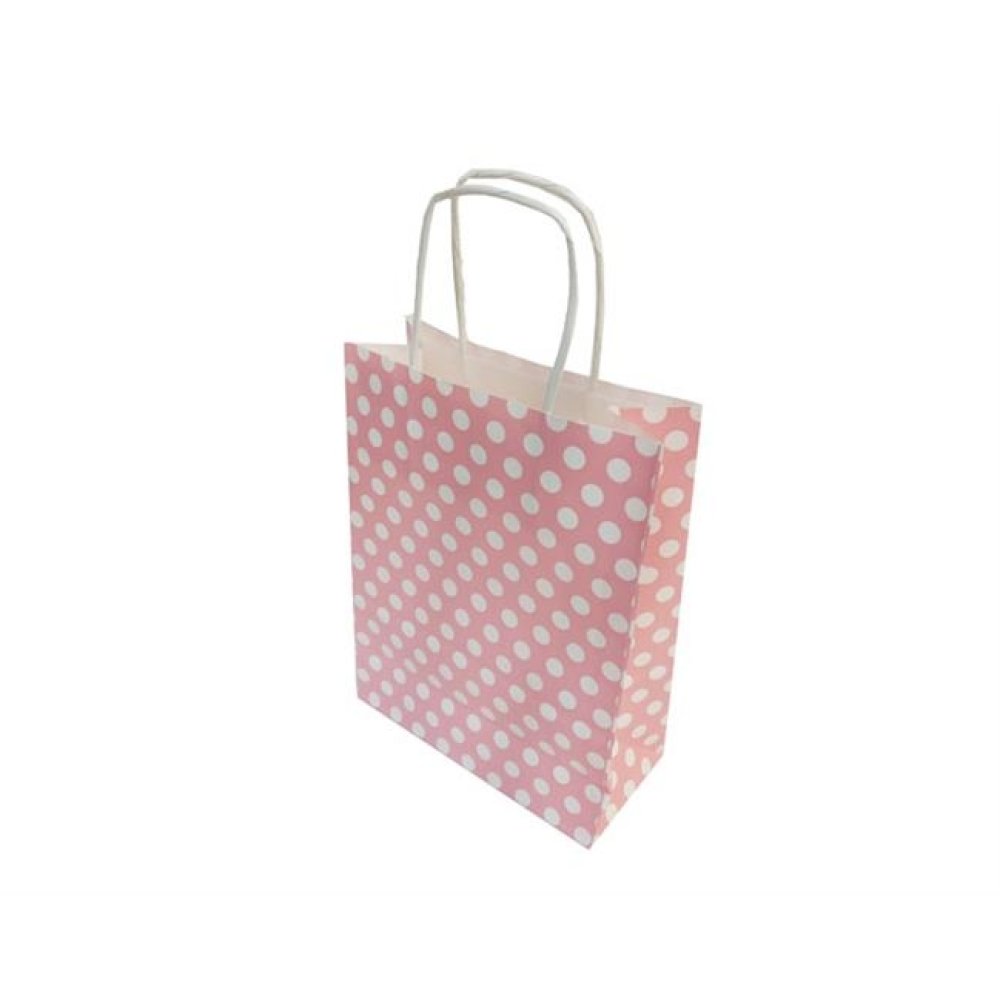 Wholesale Medium Size Polka Dot Kraft Paper Bag 25x31 cm