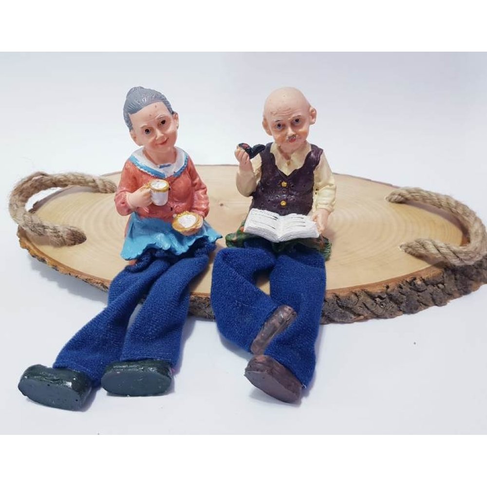 Wholesale Long Johns Grandma Grandpa Trinket 2 Pieces