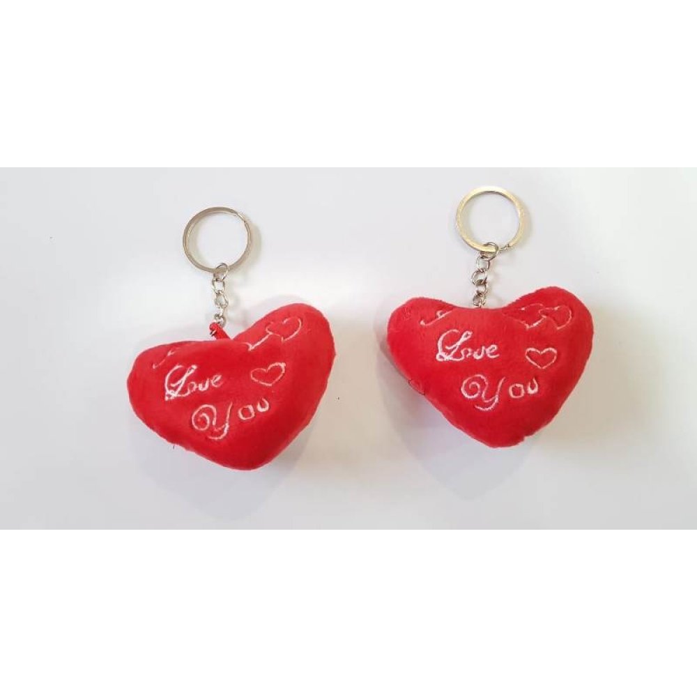 Wholesale Plush Red Heart Keychain