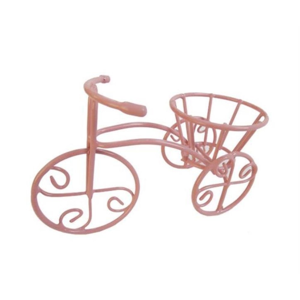 Wholesale Pink Blue Color Baby Candy Supplies Wire Bicycle With Basket