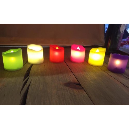 Wholesale Battery Powered Color Candle Lamp