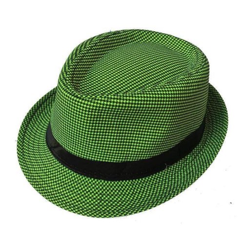 Wholesale Piti Checkered Colorful Fabric Fedora Men's Cap