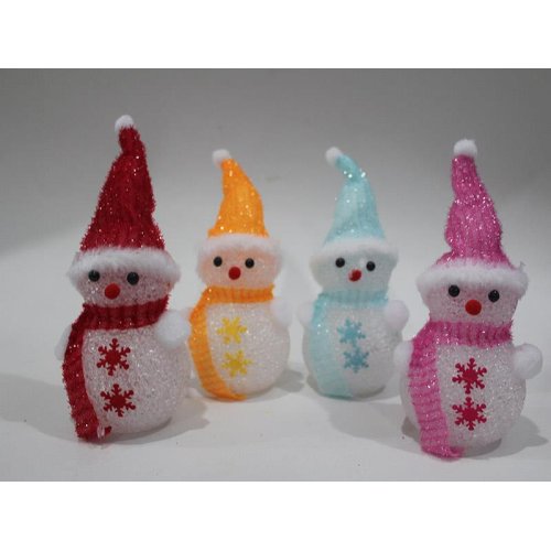 Wholesale Color Changing Lighting Silicone Snowman Lamp