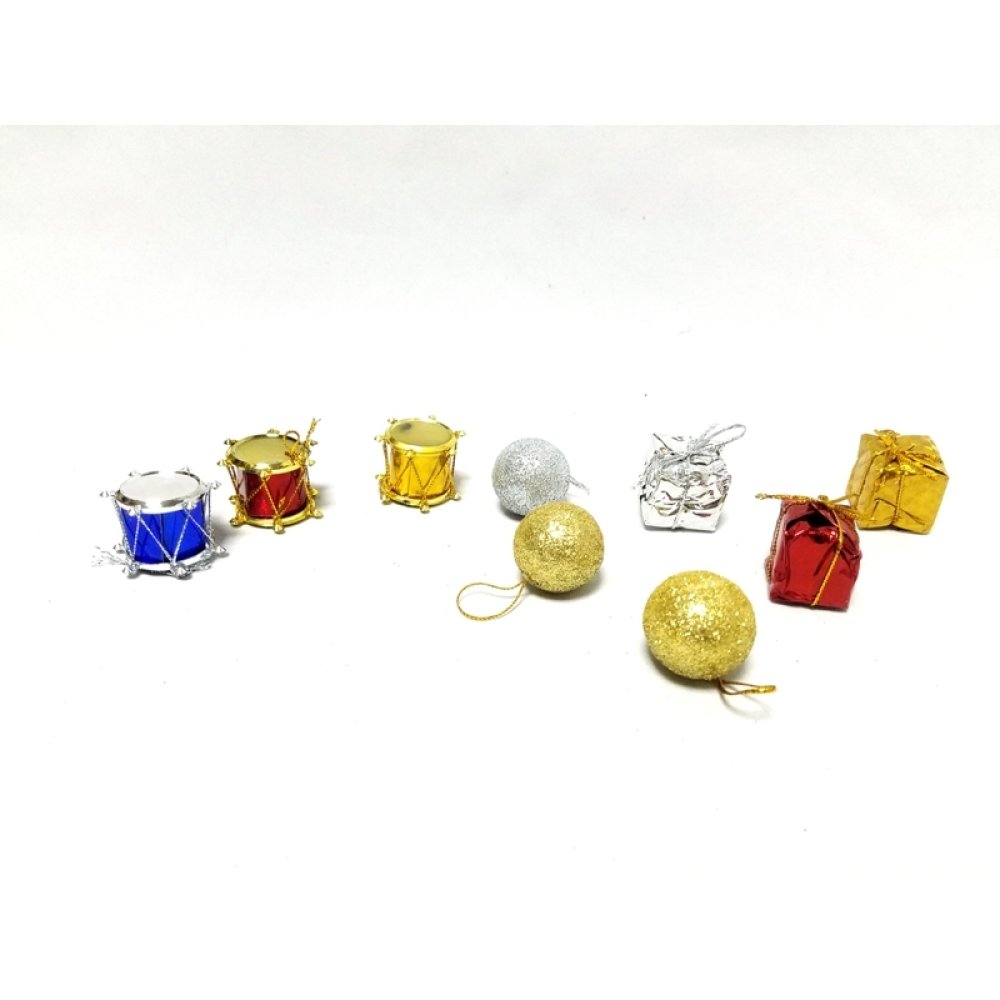 Wholesale Colorful Pine Tree Ornaments 9 pcs