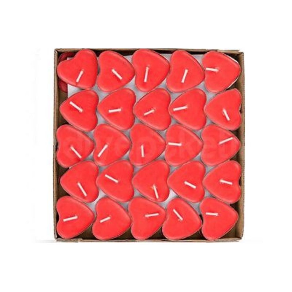 Wholesale Colorful Heart Candle 50 pcs
