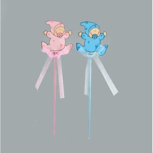 Wholesale Hat Baby Patterned Wooden Stick Ornament