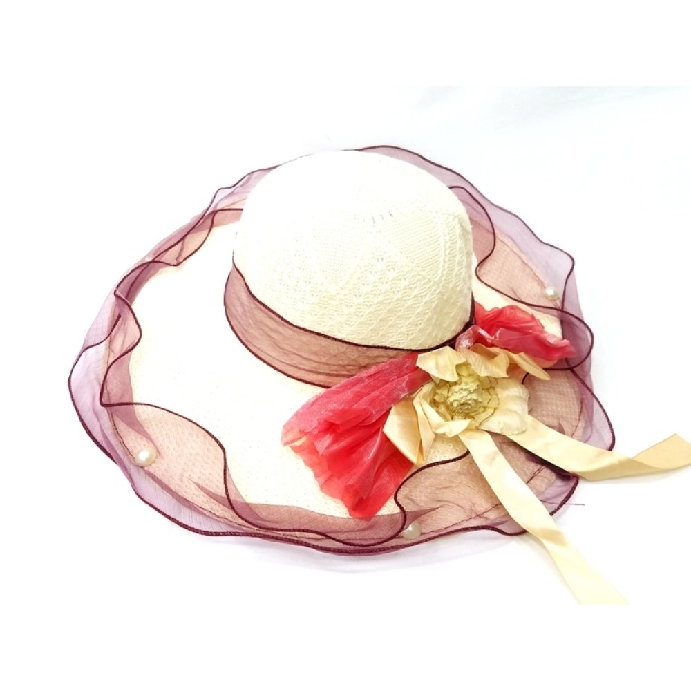 Wholesale Satin Ribbon Accessory Summer Women's Hats