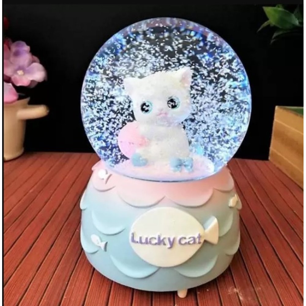 Wholesale Cute Cat Spray Snow Globe